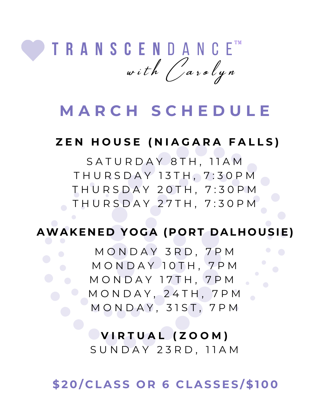 Monthly Schedule